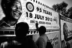A Nelson Mandela memorial is featured in public - Pepperdine University