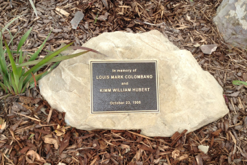 Mark Colombano stone marker at Pepperdine