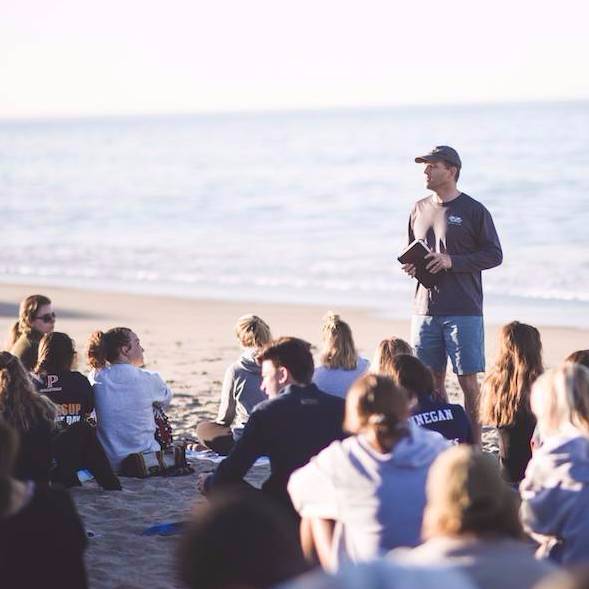Lecture at the beach - Pepperdine University