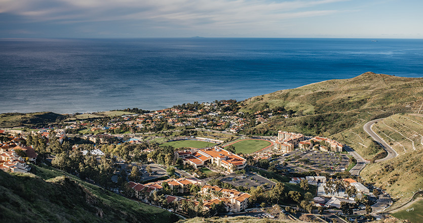 A panoramic view of the Malibu campus - Pepperdine University