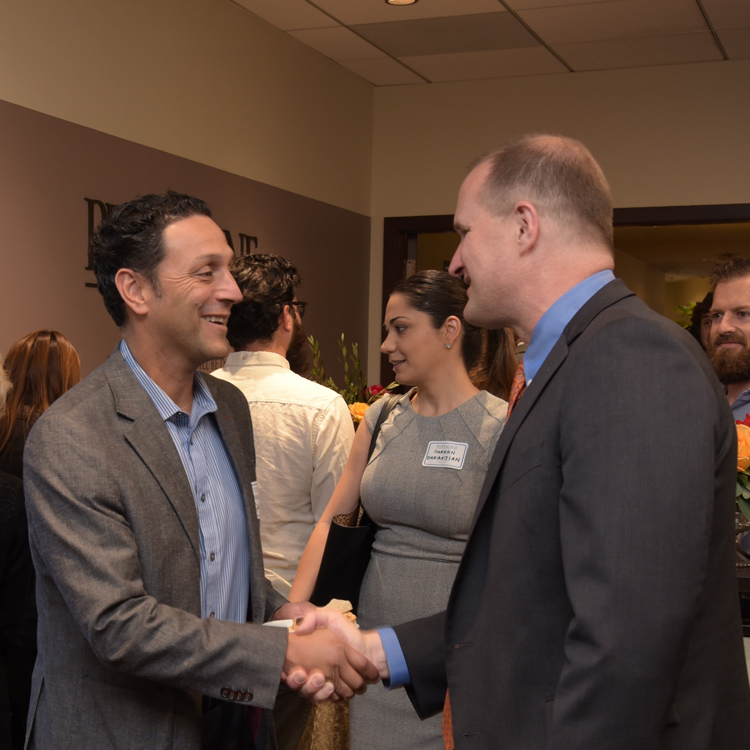 Nelson Granados greets Jim Gash