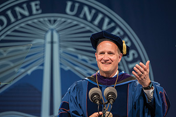 President Jim Gash smiling at inauguration