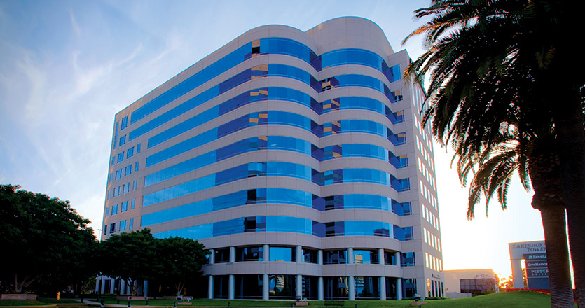 Irvine graduate campus front of building