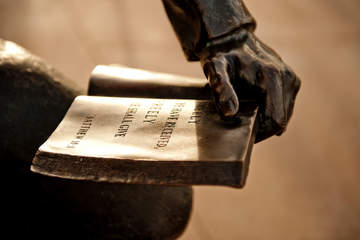 Book of George Pepperdine Statue