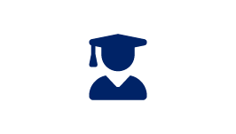 student with graduation cap icon graphic