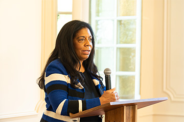 Dr. Skinner speaking at the Chateau