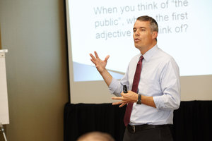Pete Peterson addresses students - Pepperdine University 