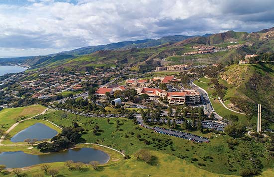 A panoramic view of the main Malibu campus - Pepperdine University