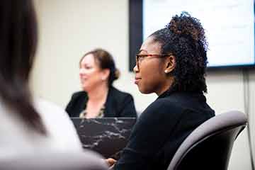 School of Public Policy student sitting during a lecture