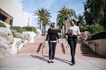 Graziadio Business School students walking