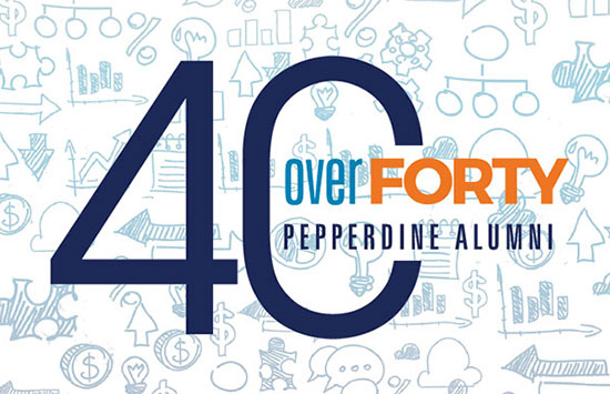 Pepperdine Outstanding Alumni 40 over 40 logo