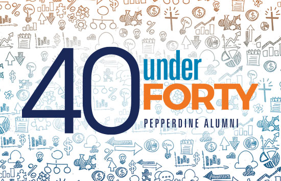 Pepperdine Outstanding Alumni 40 under 40 logo