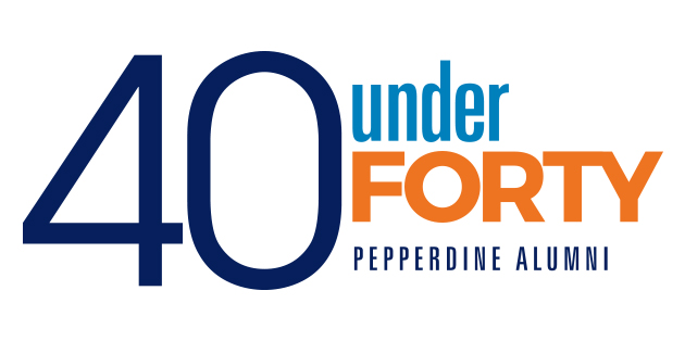 Pepperdine 40 under 40 logo