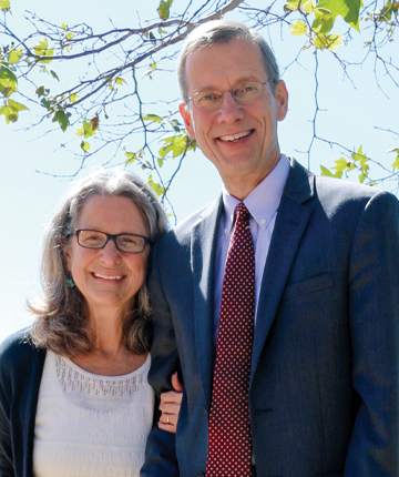 Dean of the Pepperdine Caruso School of Law, Paul Caron and his wife Courtney. 