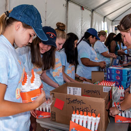 students serving on Step Forward Day