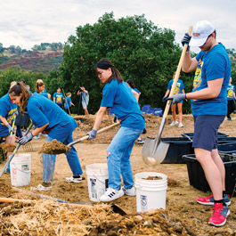 students serving on Step Forward Day