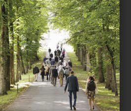 People walking together in the country