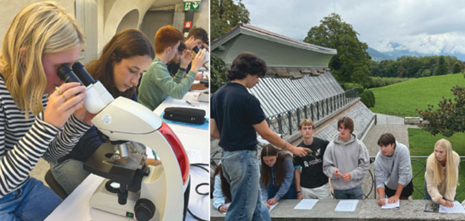 Students at Switzerland campus