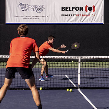 tennis players on the court