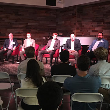 discussion panel at event