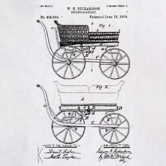 baby carriage patent rendering