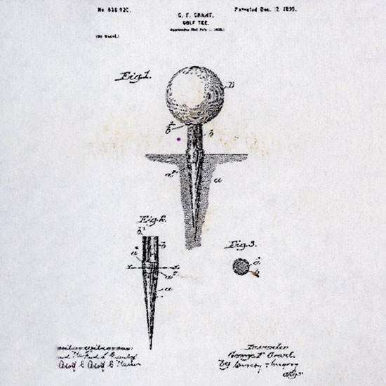golf tee patent rendering