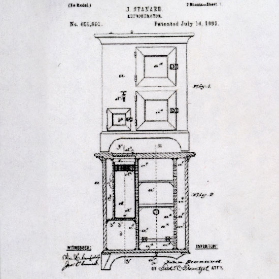 refrigerator patent rendering