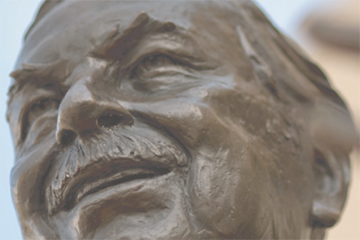 George Pepperdine statue bust