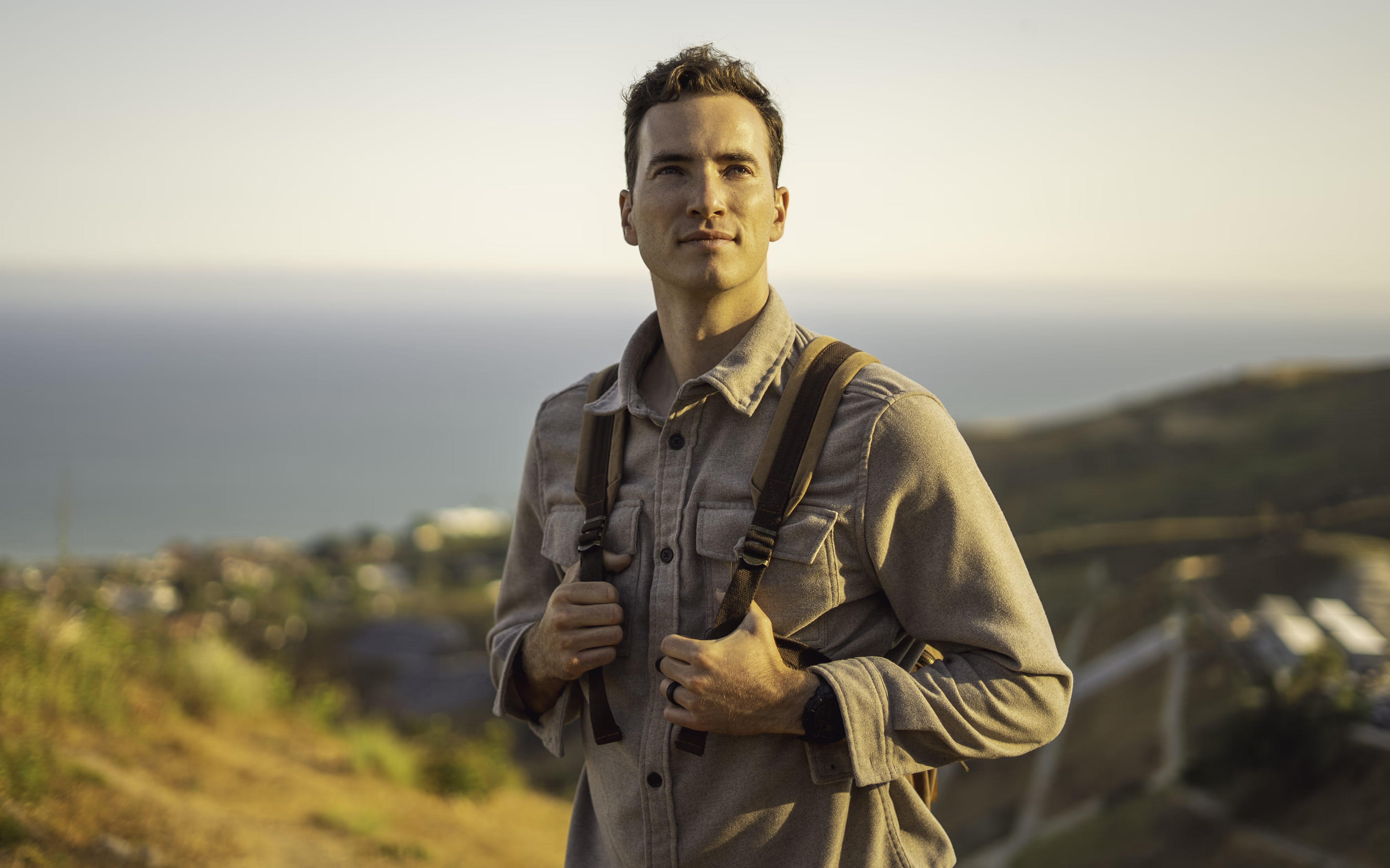 Pepperdine male student in Malibu hills