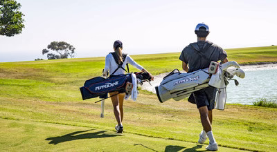 Male and Female Golf Players of the golf co