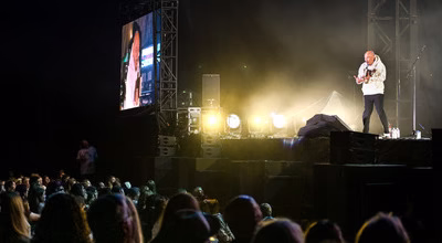 Man on stage