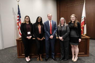 Dean Paul Caron and students