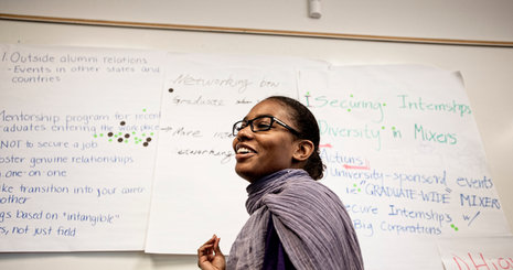 Student at whiteboard - Pepperdine University