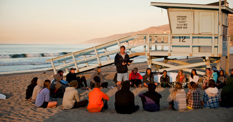 Students on the beach - Pepperdine University