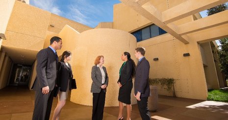 Students standing outside of the building - Pepperdine University