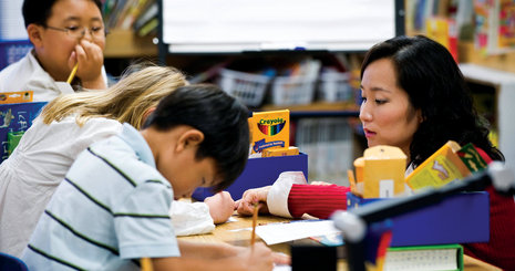 Teacher with younger students - Pepperdine University