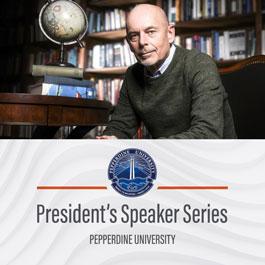 Byron Johnson headshot above President's Speaker Series logo