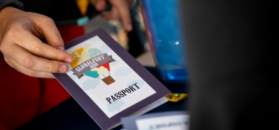 Close-up of Pepperdine's Global Fest passport