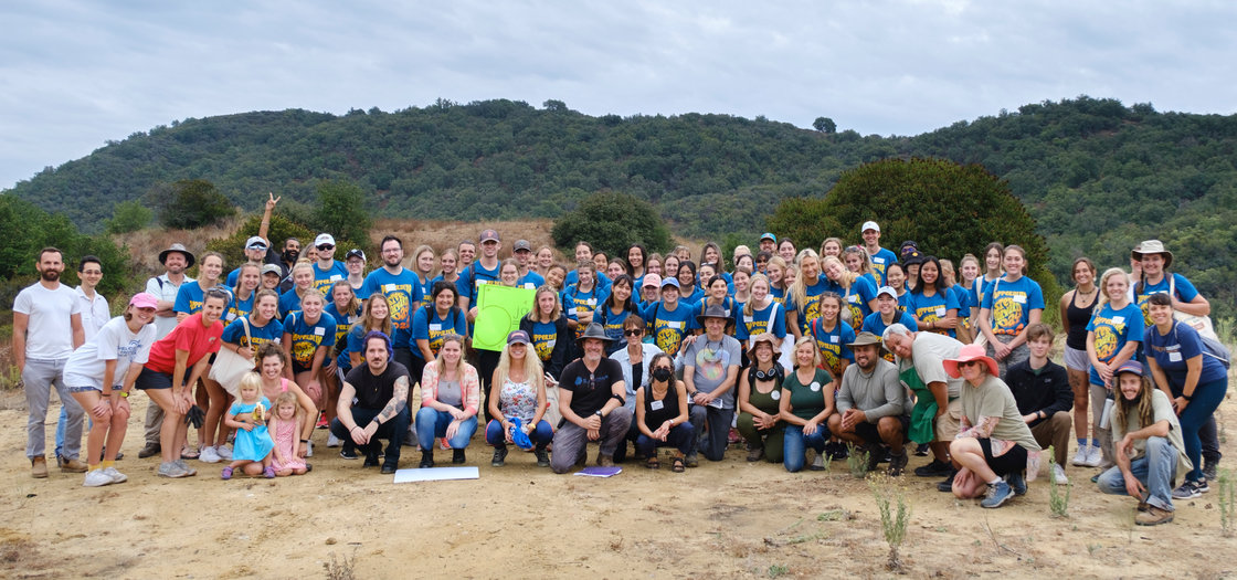 Seaver students gathered in the Santa Monica mountains on Step Forward Day