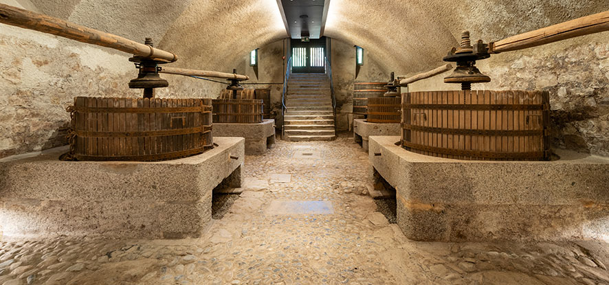 Johnson Family Wine Cave at Chateau d'Hauteville in Switzerland