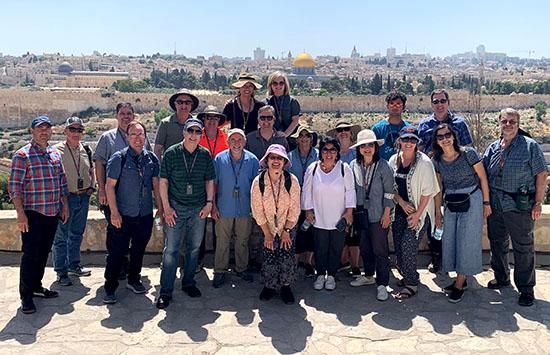 faculty posing in group photo in Israel