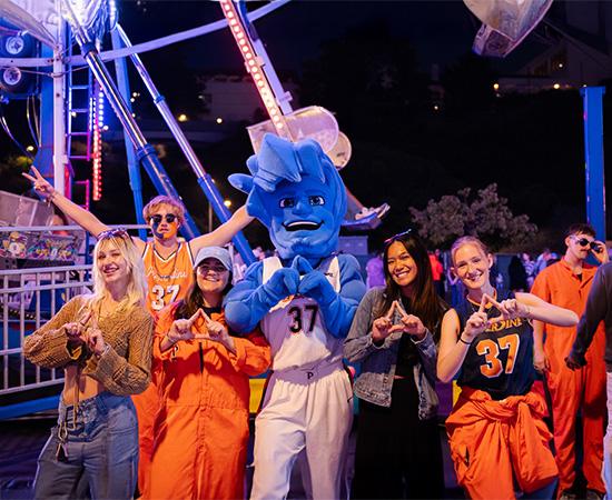 Willie the Wave with students