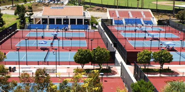Ralphs-Straus Tennis Pavilion & Harilela International Tennis Stadium (9 tennis courts, grandstand) - Pepperdine University