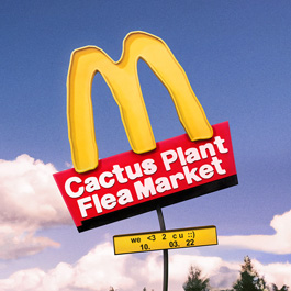 Cactus Plant Flea Market Sign