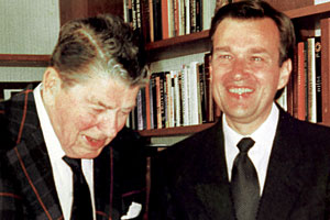 Doug Kmiec and Ronald Reagan - Pepperdine Magazine