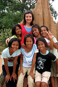 Melissa Umbro with Children - Pepperdine Magazine