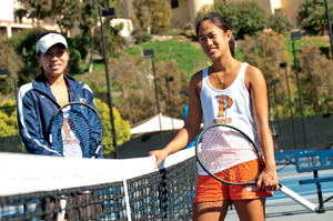 Lorraine Guillermo  and Khunpak Issara Pepperdine tennis