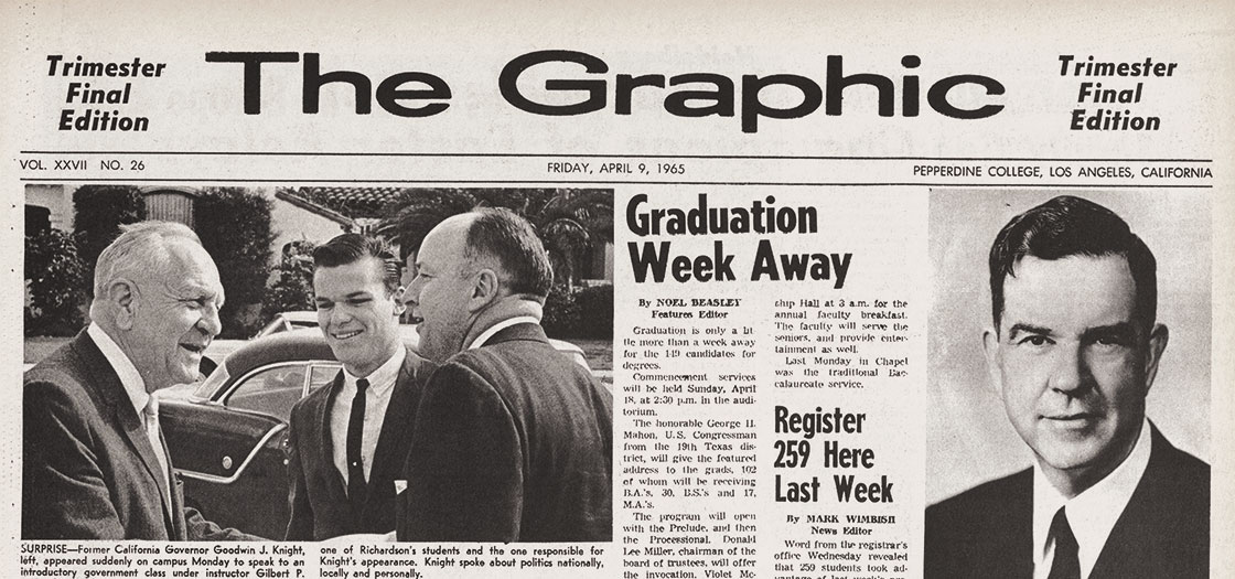 Screenshot of 1965 edition of The Graphic newspaper