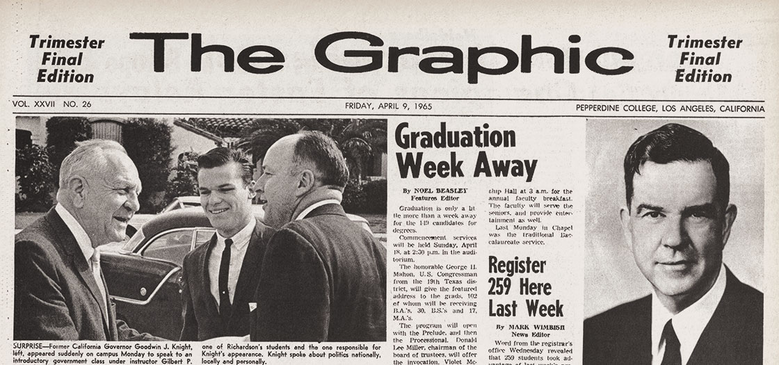 Screenshot of 1965 edition of The Graphic newspaper