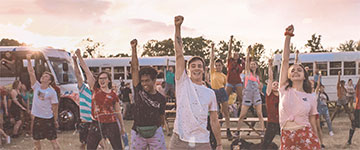 Dancers on the set of A Week Away.